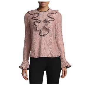 Alexis Blush Lace Addie Blouse Small